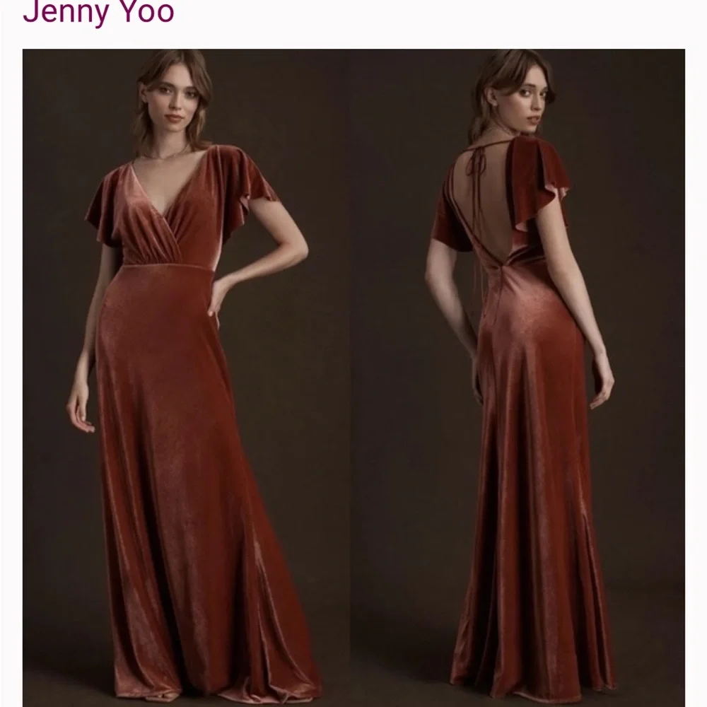 Jenny Yoo Marin - English Rose Velvet Dress - Picture 3 of 3